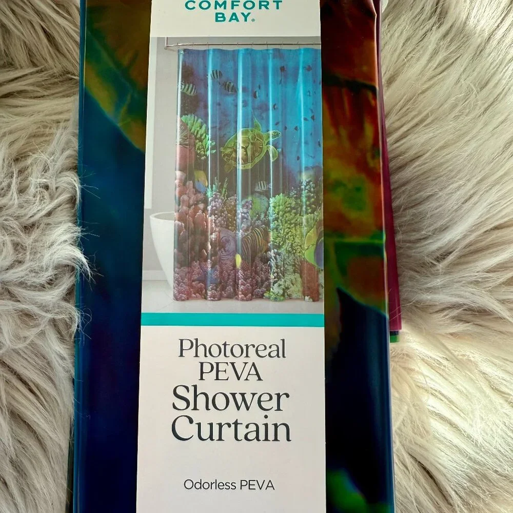 Comfort Bay Brand Photoreal Odorless PEVA Shower Curtain * NEW